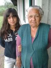 Milica S. with her Grandmother at collective cente