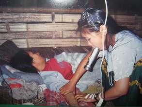 medical care by flashlight