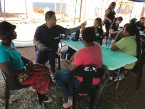 An "under the tent" community clinic