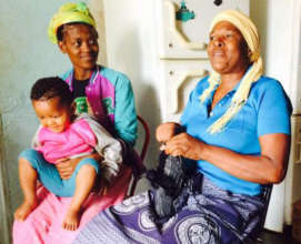 Phindile waiting to be seen by a CHIPS nurse