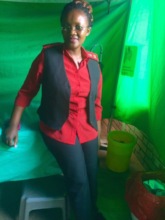 A government clinic nurse waiting for a patient