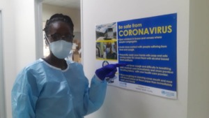 Kudvumisa Nurse at the clinic