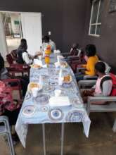 Teen club meeting at the clinic