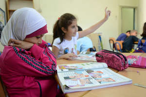 Students in English class
