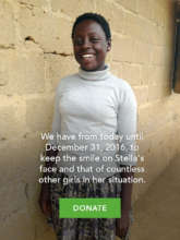 Stella's smile is authentic and very telling.