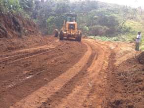 The road construction is almost done.