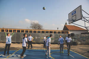 Renovated basketball court in Obrenovac