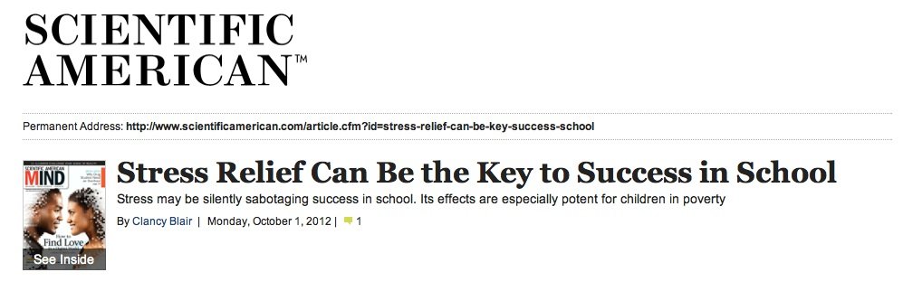 Stress reduction in 2 high-need classrooms in RI