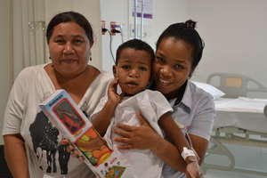 Miguel with his mom and grandmother!