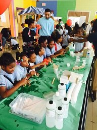 Science experiments at the STEM Carnival
