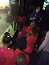 With the tour guide at the National Aquarium