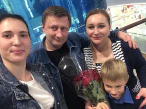 L to R: Vika, Elena's husband, Elena and their son