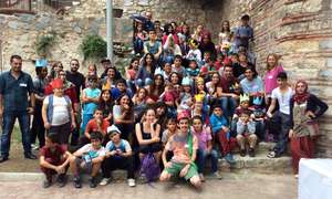 street festival with Turkish and Syrian families