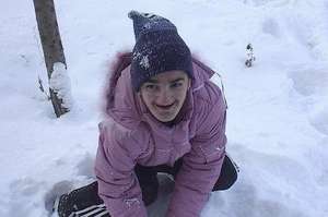 Alina Playing in the Snow