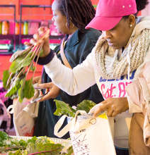 Families bring home fresh produce