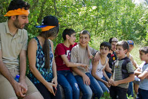 Neighborhood kids join in to help