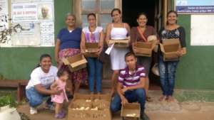 A young entrepreneur & families attend training