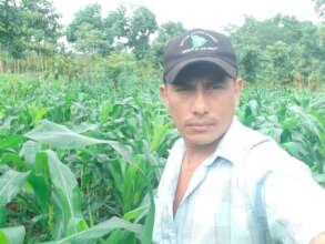 Joel took a selfie with his corn