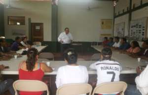 Country Director Jorge Campos Solis greets group