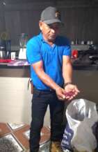 Marcos showing the biofortified beans