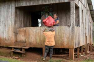 Pedro with his daughter