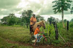 Pedro with his grandson