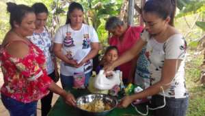 Beneficiaries improving their baking skills