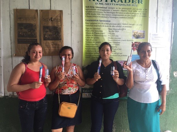 Women received toothbrushes and paste for families
