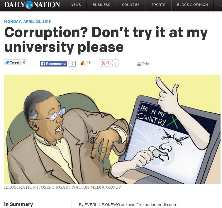 Stop Kenyan Univ. Corruption: Whistleblower Fund