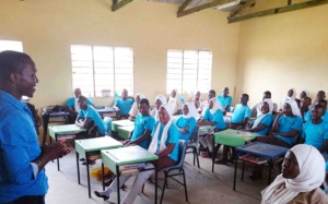 Classroom furniture provided by the foundation