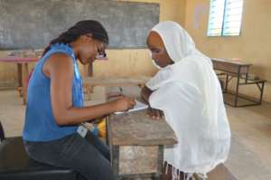Interviewing the students