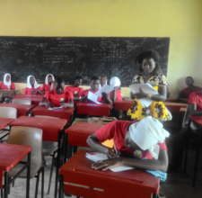 Classroom built and furnished by the foundation
