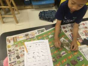 Andy opens his owl pellet