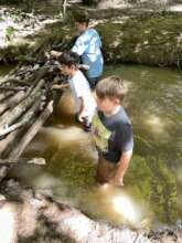 Bridge building in progress!