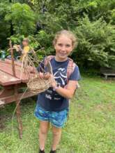 Learning how to weave baskets!