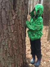 Merrit hiding from other "animals"