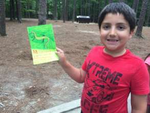 Sebastian and 6 lined lizard drawing