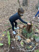Judith puts the final touches on a fairy circle.