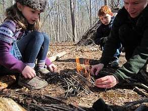 Making a Fire At Bushcraft Camp