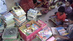 Educational material to poor orphanchildren