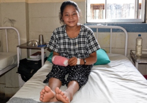 Sangita after reconstructive surgery