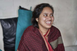 Kapila is all smiles.