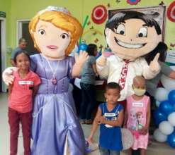 Children having fun on Retinoblastoma Day