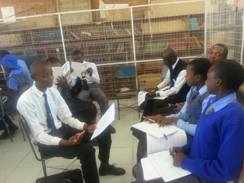 Students compiling project proposal