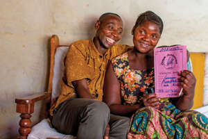 Steven Kipagatie / Rahel Mhema with goal notebook