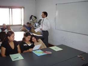 Trainees in one of the training lessons