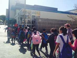 Students going to our Skid Row Learning Center