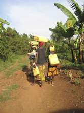 Women walk long distances to unsafe water sources
