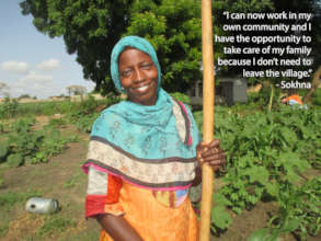 Sokhna is proud to grow her own vegetables