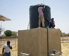 Elevated reservoir uses gravity to transport water